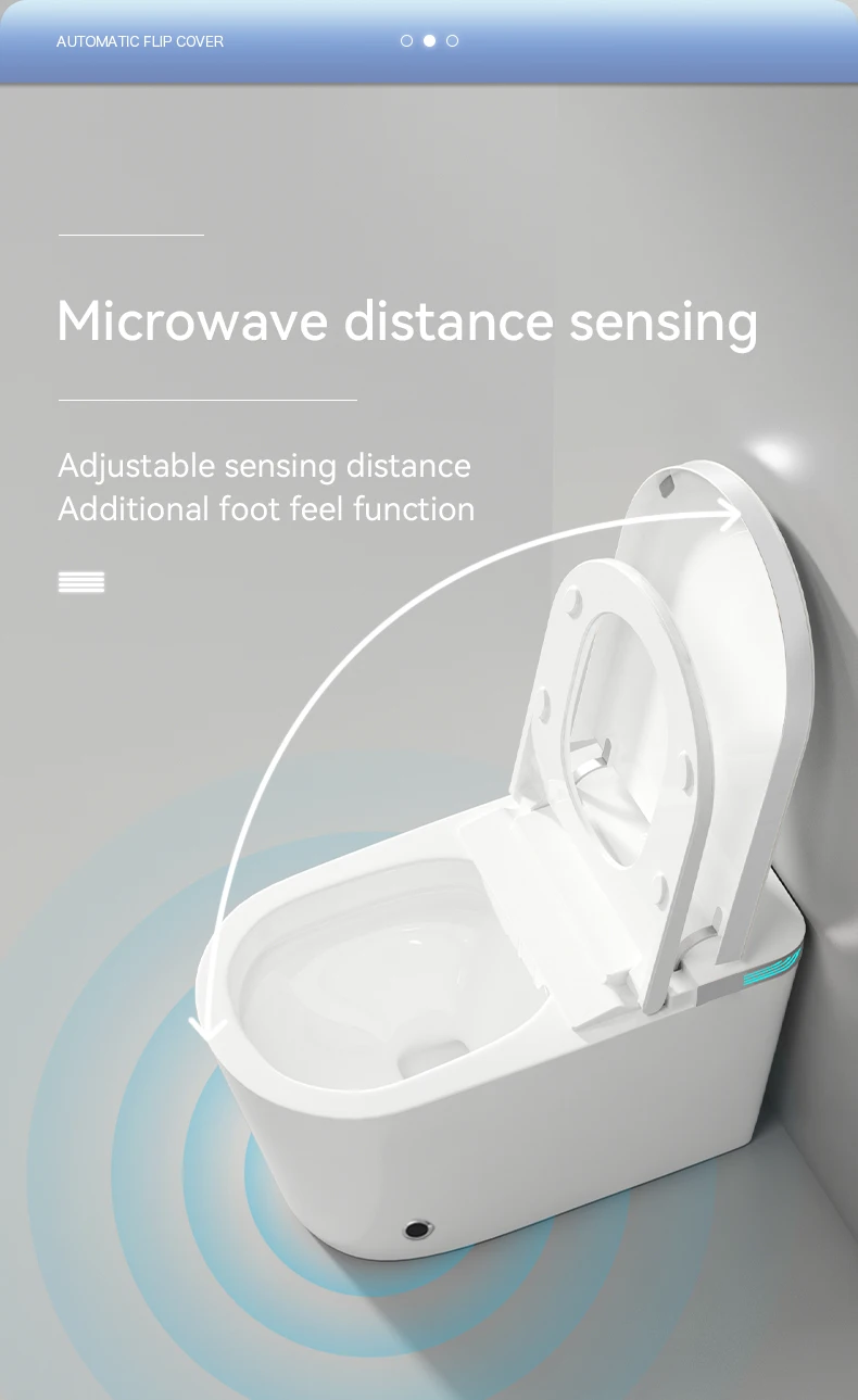 Automatic Electronic Ceramic Water Closet Intelligent Toilet Ceramic Sterilization One Piece Bathroom Smart Toilet With Tank factory