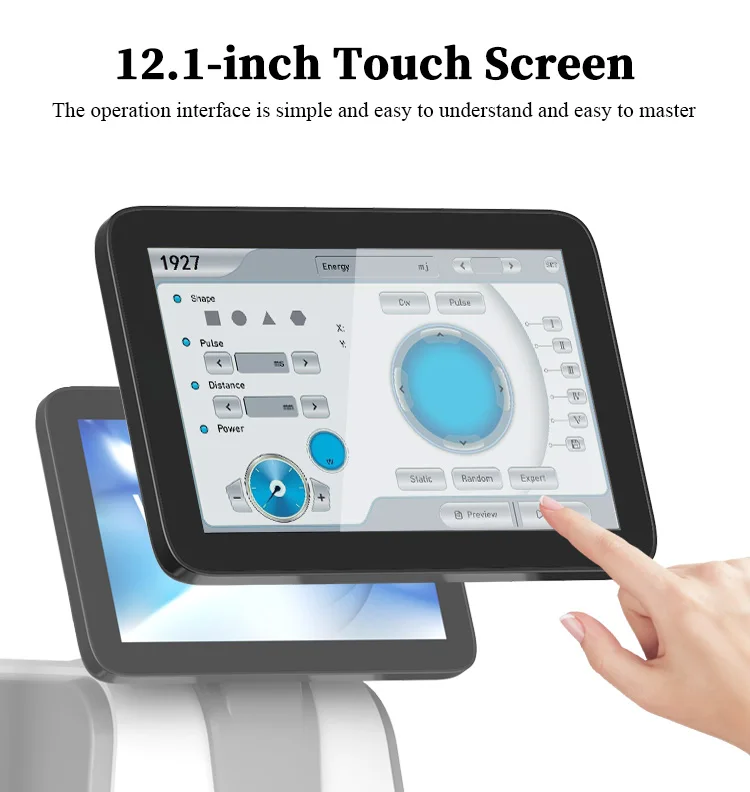 Vertical 12.1-Inch Touch LED Thulium Laser Mask ABS 1927nm Home Care Stimulates Collagen Regeneration Removes Fine Lines