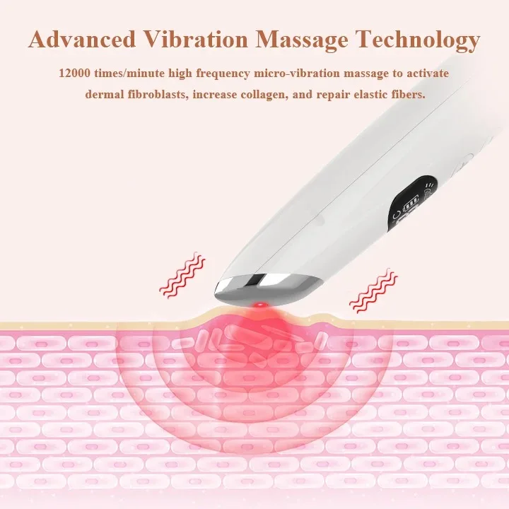 Portable Hot Compress Eye Massage Instrument 12000 Rpm Vibration Red ...