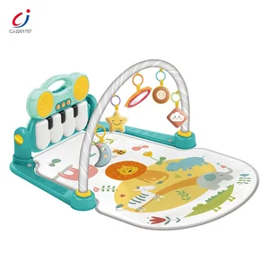 Double Drum Musical Keyboard Toddler Infant Activity Gym Fitness Baby Toy Play Mat Crawl Baby Piano Play Mat with Hanging Toys
