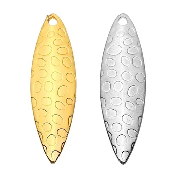 Fishing Lures DIY Metal Blades Gold Silver Spoon Lure Spinner Baits for Lure Making Ocean Boat Fishing Bass Trout Pike Printed – Metal Jig – view 4