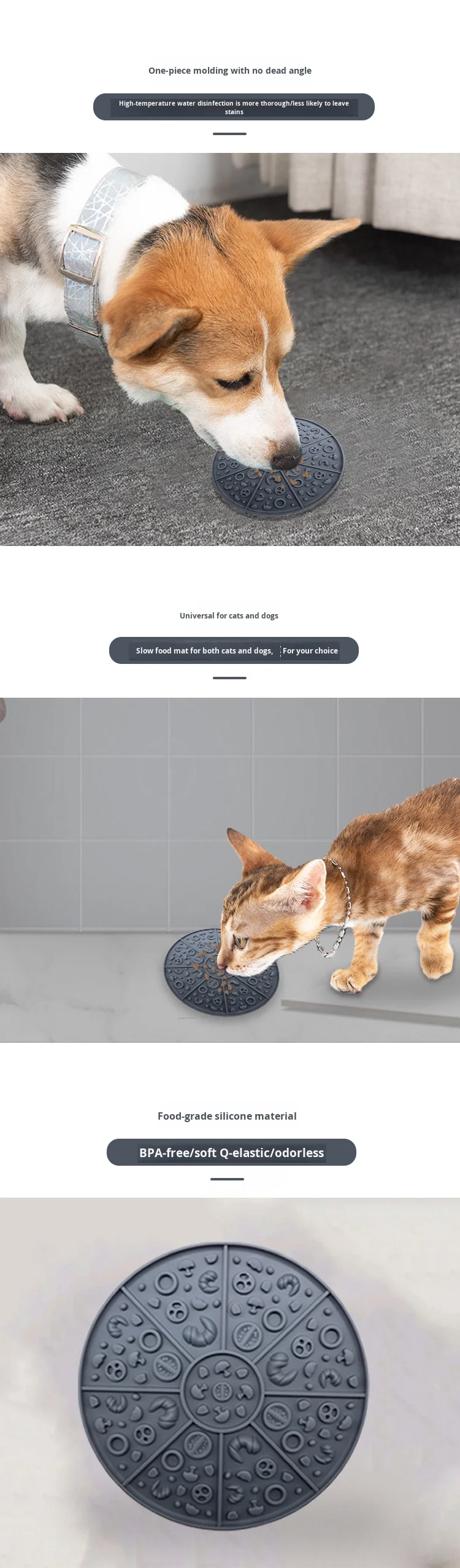 Pizza-Shaped Silicone Slow Feeder Mat Non-Slip Pet Bowl & Feeder Anti-Choking Anti-Choking Product details