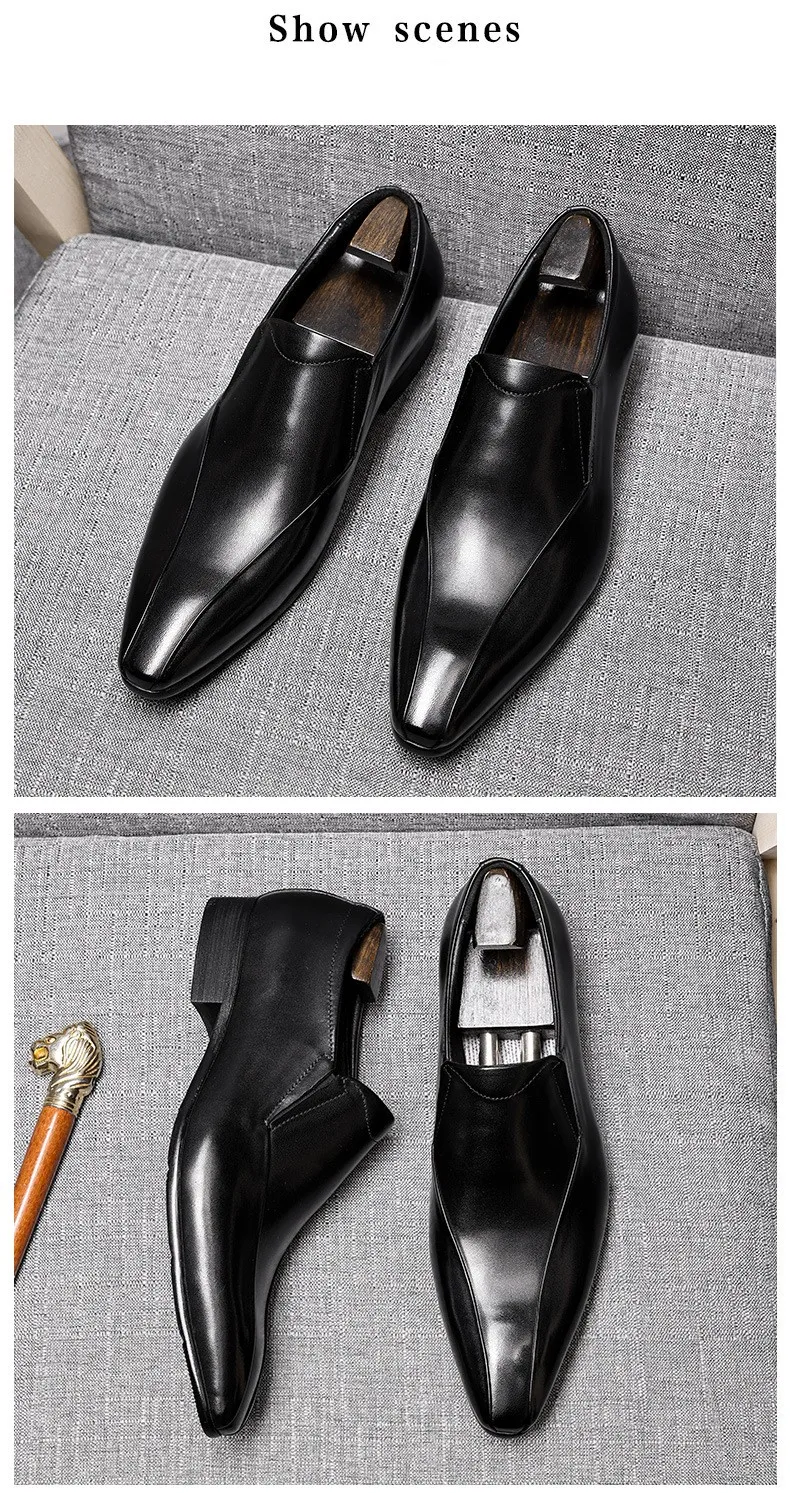 2022 Luxury New Style Men's Slip On Men Genuine Leather Office Shoes ...