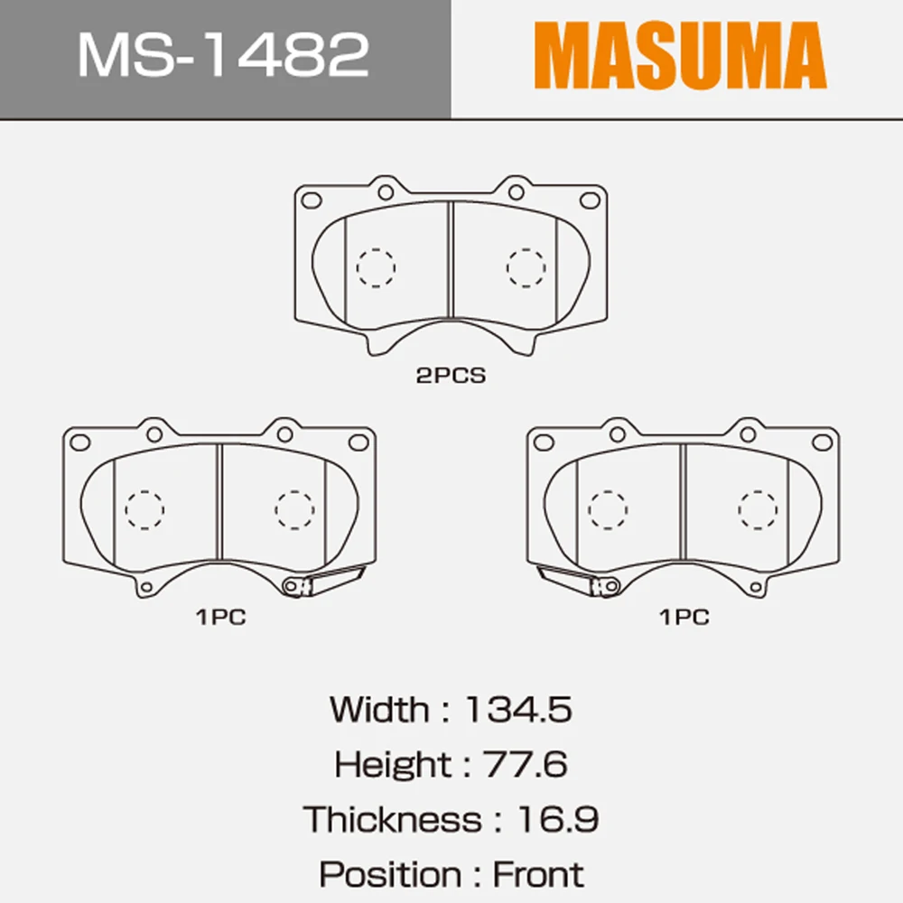 MASUMA Quickstop Brake Pads for LEXUS GX460 - Reliable