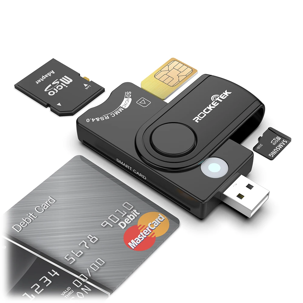 All in One USB 2.0 ISO7816 Visa ID IC ATM Smart Card Reader Writer