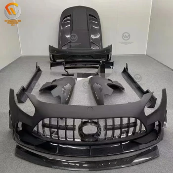 Car Parts Tunning Accessories Black Series Carbon Fiber Front Bumper Kit For Benz AMG GT GTS GT GTR