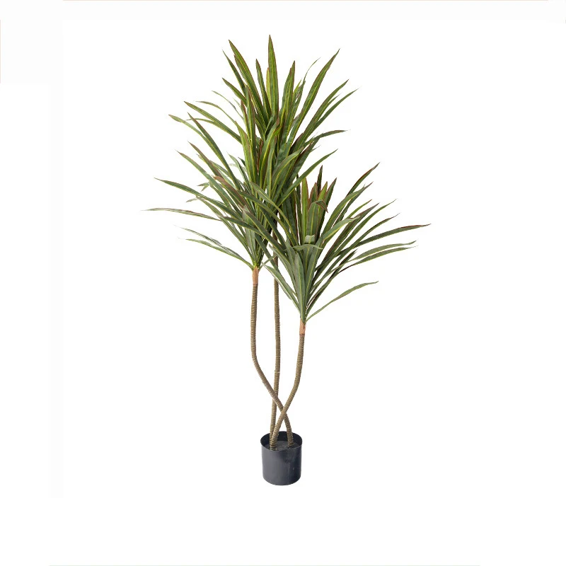 PZ10 Quality Assurance Ecological Simulation Decoration Green Plant Sago Cycas Dracaena Artificial Office Plants With Pot
