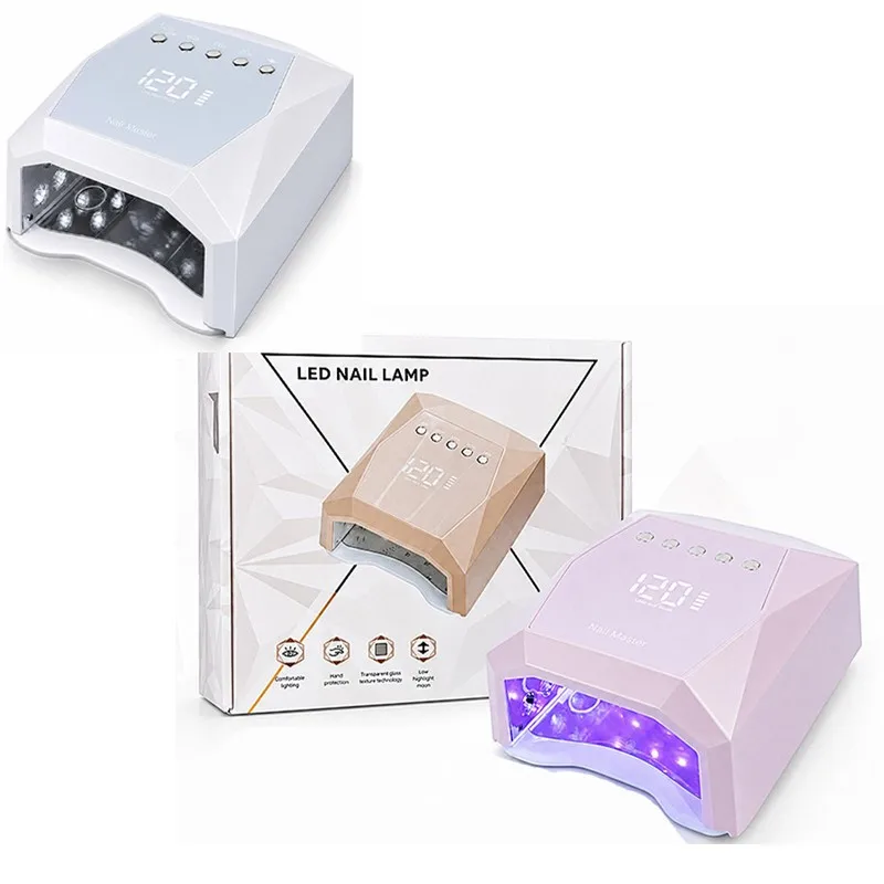 OEM No Black Hand 120W Rechargeable Wireless LED UV Nail Lamp Fast Curing Gel Polish Dryer Professional for Manicure Pedicure
