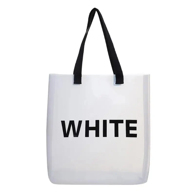 Transparent Women Jelly Bag PVC Plastic Shoulder Shopping Spring Summer Beach Leisure Tote Bag