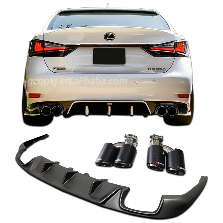 Carbon Fiber Out Rear Spoiler Lip After the Diffuser Tail Throat for 2012 and 2017 lexus GS250 GS300 Models GS350 Body Kit