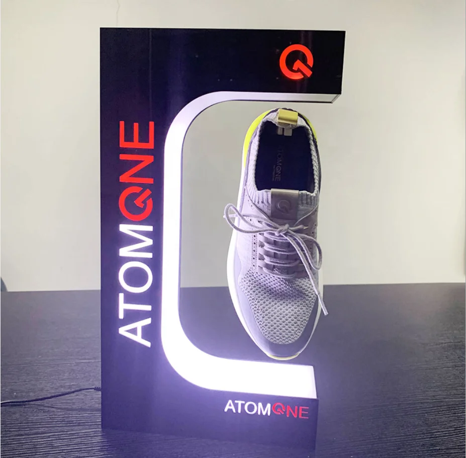 OUJIA Single Shoe Store Shop Rotating Display Stands Hanging Holder Anti Gravity Magnetic Shoe Stand