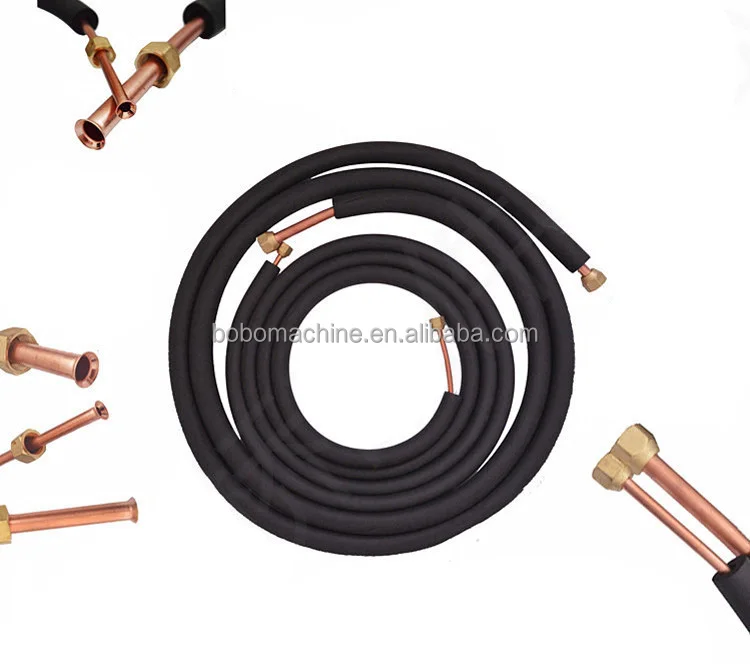 BOBO Machine air -conditioning insulated copper tube straightening and inserting shown in a detail photo for this news article