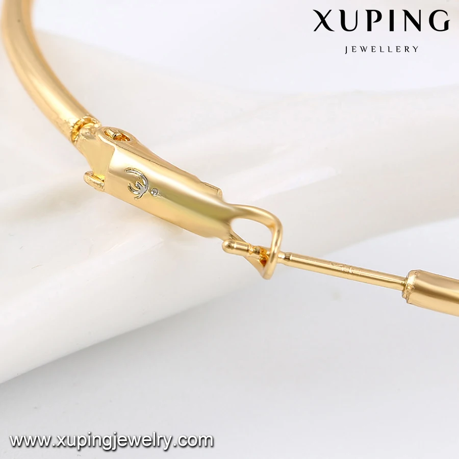 92417 Xuping Jewelry Simple and Popular Hoop Earrings with 18K Gold Plated