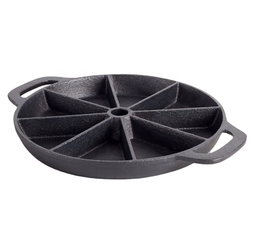 9 Inch Pre-seasoned Cast Iron Wedge Cornbread Skillet Oven Safe