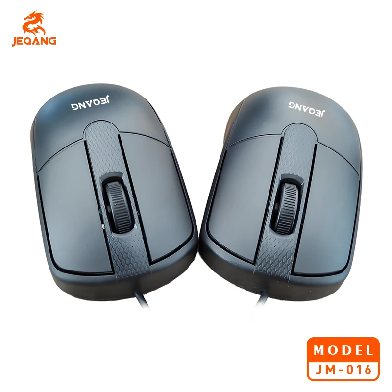 Jeqang JM-016 Mini Optical USB Wired Mouse Ergonomic 3D Style for Laptop Desktop Office Business Travel