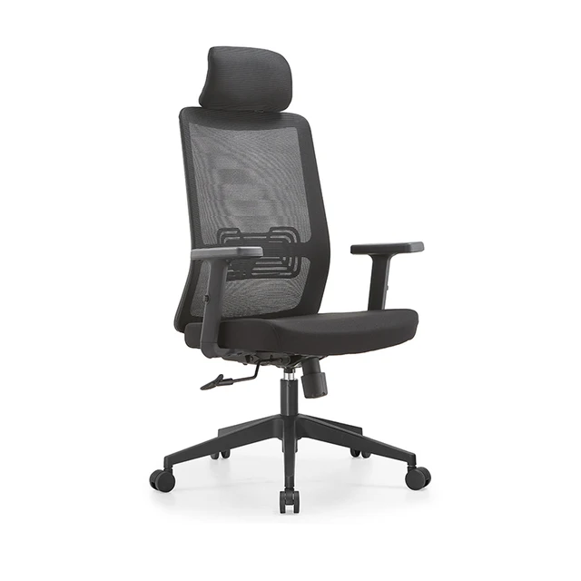 FoShan Factory's Modern Black Swivel Office Chair 3D Lifting Ergonomic Design Commercial Furniture Executive Chair Metal Fabric