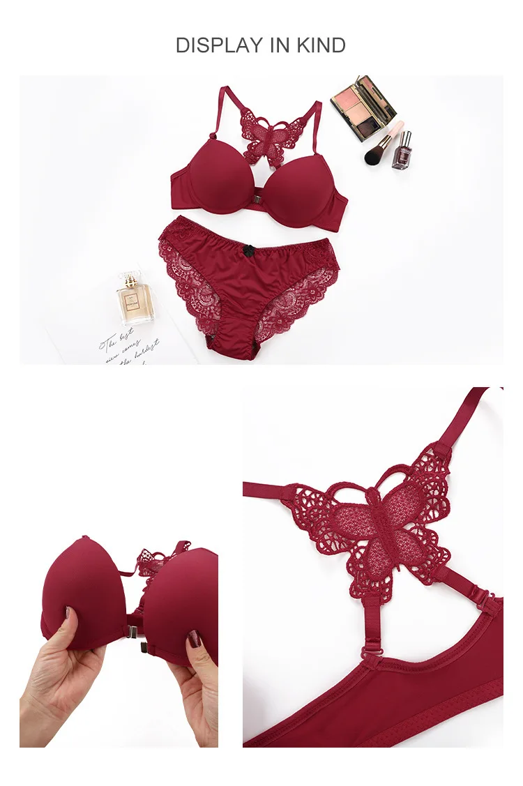 Bra Panty Set Hot Mature Lady Women Underwear Lace Floral Embroidery