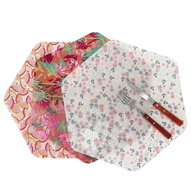 Custom Printed Paper Placemat PVC PP Silicone Table Paper Place Mat Pad Hotel Restaurant Tray Placemats Paper Menu Printing