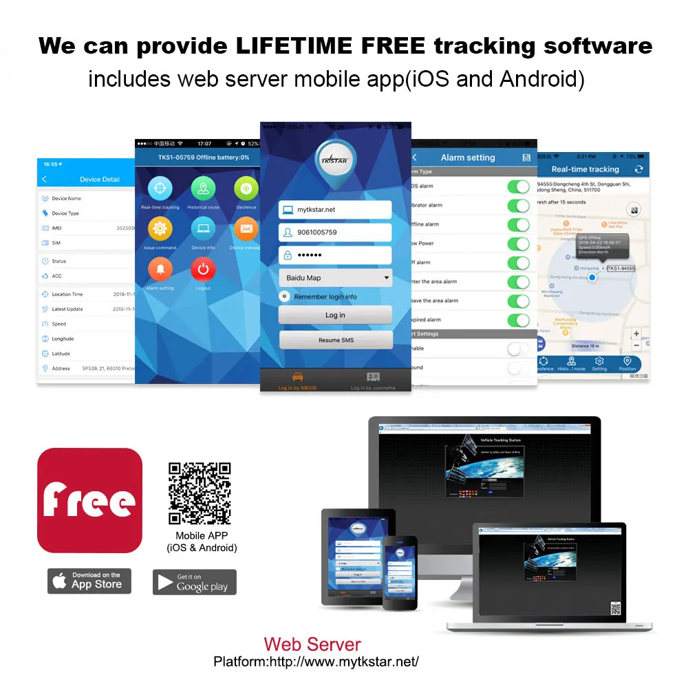 GPS Bike Finder Tk906 Vjoycar Best Quality LED GPS Tracking Bike Device Free APP Web Life Time GPS