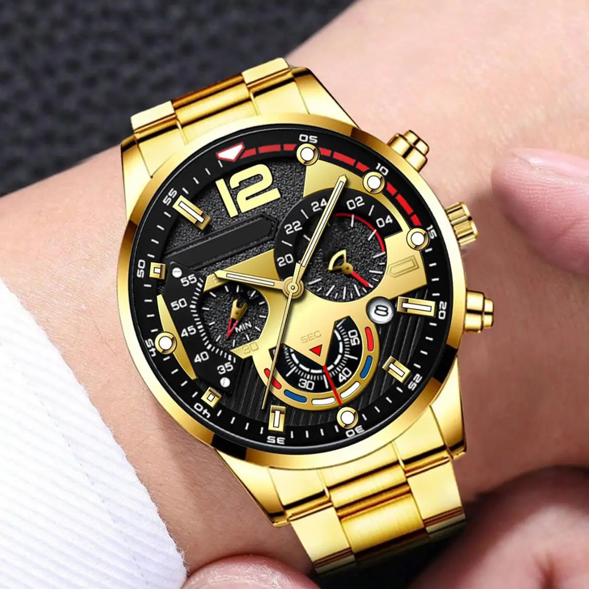 Men's watches cross-border hot-selling business classic Chinese style men's style watchessteel band quartz watches