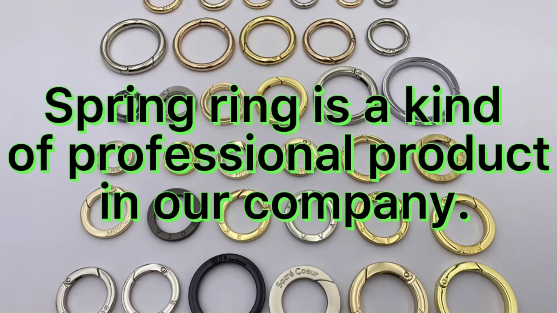 High Quality Customize Logo Metal Flat Rose Gold Snap Spring O Ring For ...