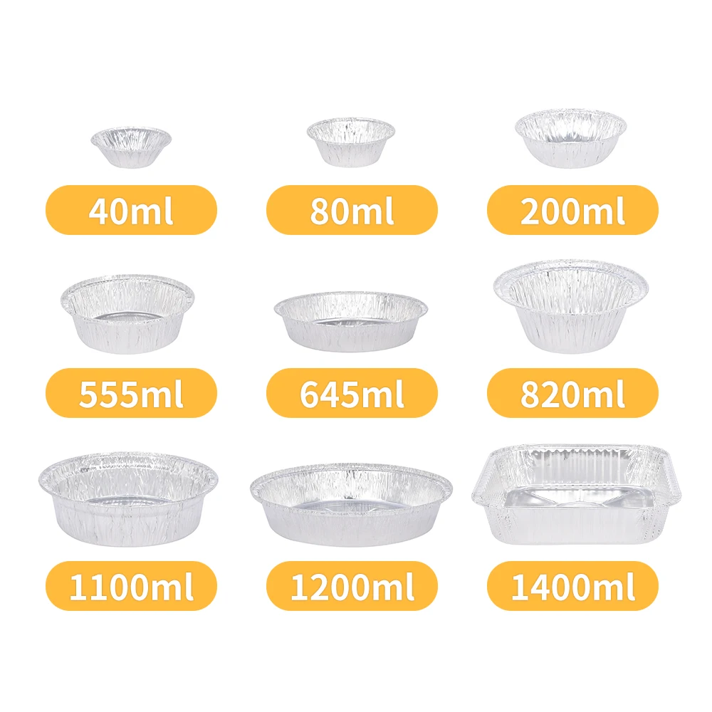 product cb47 10 20 50 pcs food grade disposable aluminum foil food container aluminum tray rectangle aluminium foil plates with lids685-3