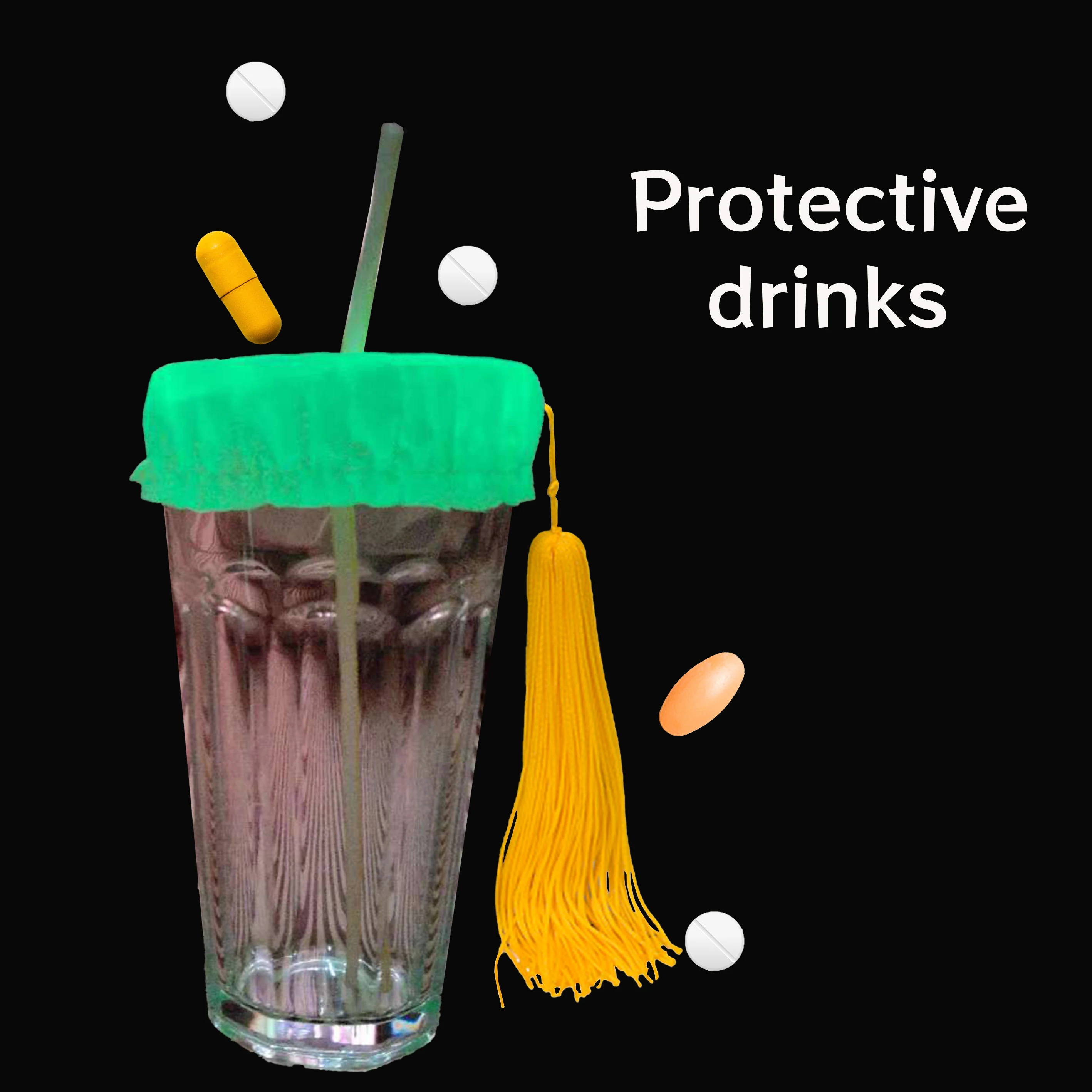 Fashion Drink Cover Scrunhie Luminous Drink Cover For Alcohol Cup