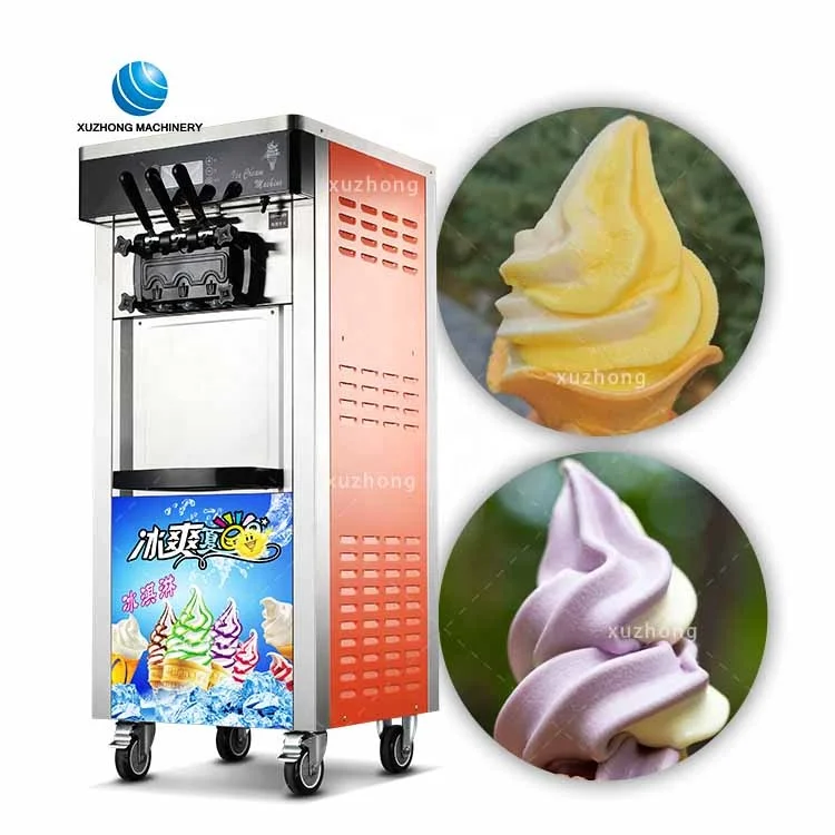 広州アイスクリーム製造機 3種フレーバー ソフトクリーム業務用アイス