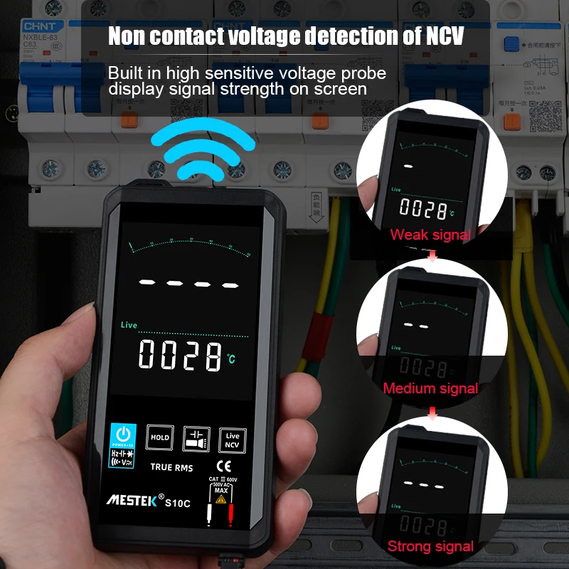 Digital Multimeter Smart Touch DC  Bar True RMS Auto Tester Professional Transistor Capacitor NCV Testers Multimeter