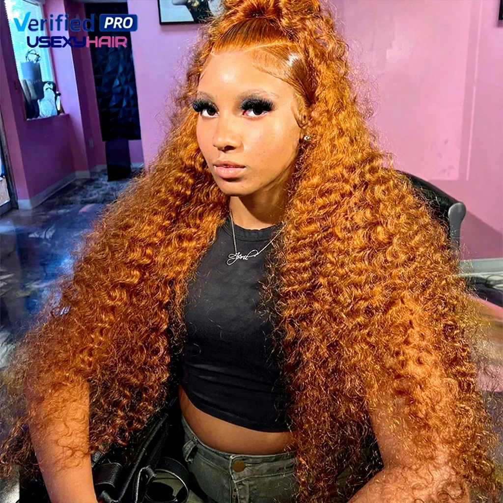 13x6 Full Lace Frontal Wig Burmese Curly Human Hair 32 Inch Brown Burmese Curly Human Hair 13x4 & 13x6 Transparent Lace  main image 3