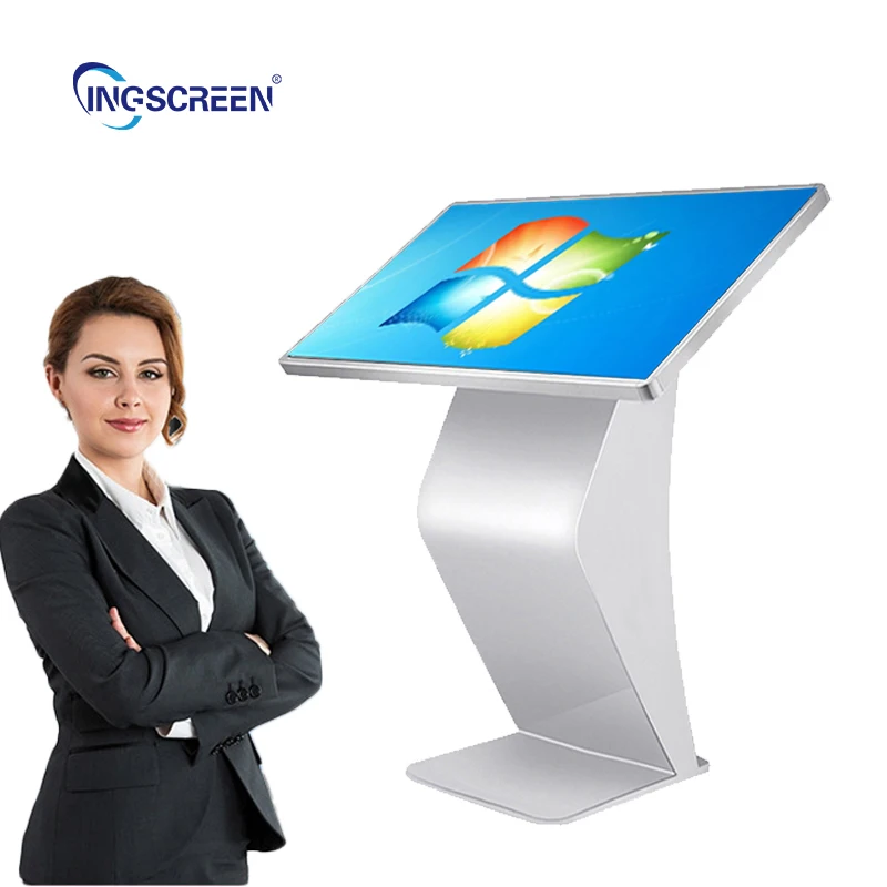 INGSCREEN Portable All in One Computer Interactive Information Lcd Advertising Player Digital Kiosk Touch Screen Kiosk