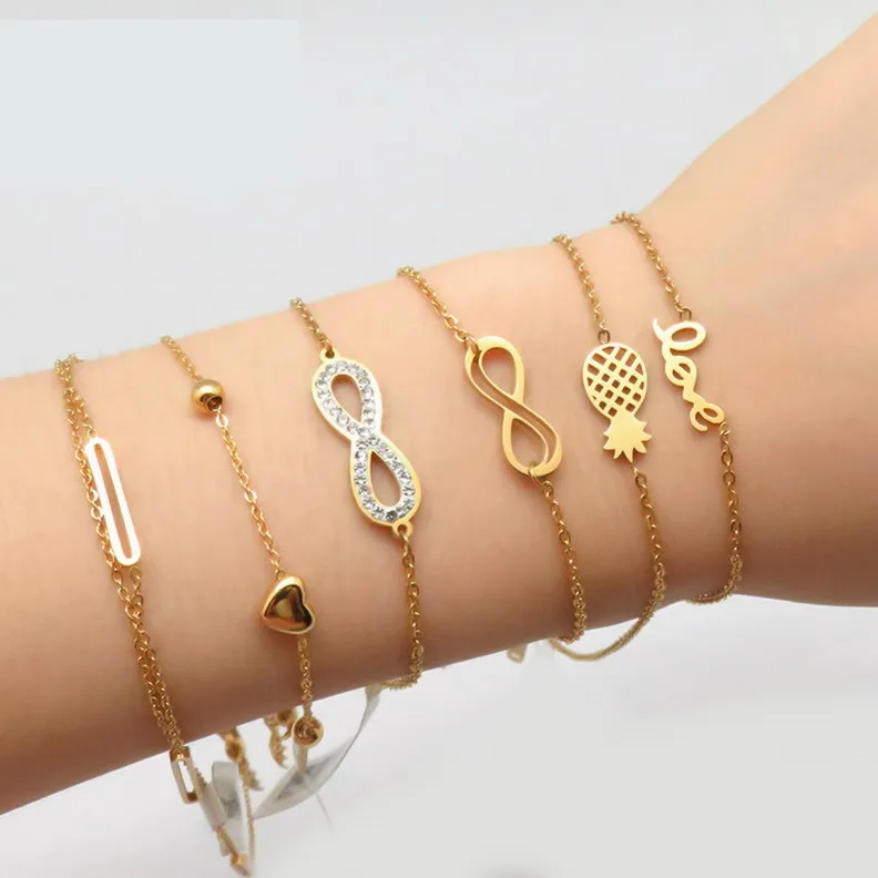 Fashion Jewelry Minimalist Variety Charm Bracelets Custom Bangle Women