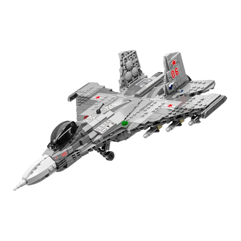 CAYI Su-27 Fightet Jet Military Transport Helicopter Aircraft Fighter Military Plane Building Block Set Airplane Toys for kids