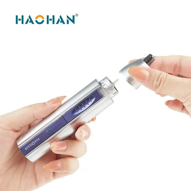 Haohan 2 in 1 Nose Trimmer Men Nasal Clean Sideburn Trim Style Fashion Portable Razor Facial Travel Rechargeable Battery