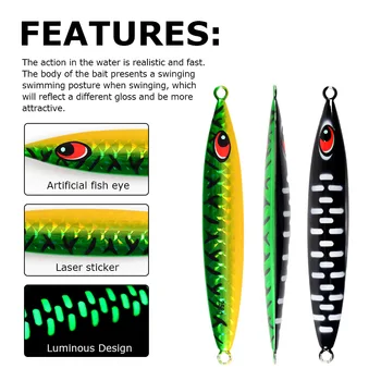 Sea Fishing Artificial Hard Bait Luminous Slow-Rolling Fast-Sinking Metal Jig Lure 250g-600g Tuna – Metal Jig – view 4