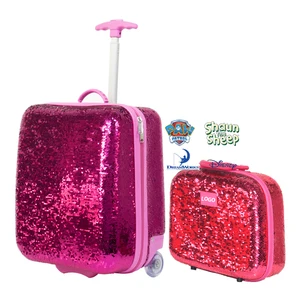 Multi-function Handbag Mini Double Reverse Sequin Cosmetic Bag Luggage Set for Girls and Women