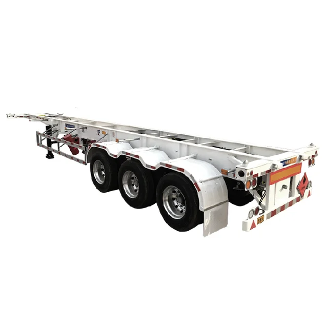 China's best-selling 3-axle 40 foot skeleton chassis semi-trailer container skeleton 45 foot container flatbed truck