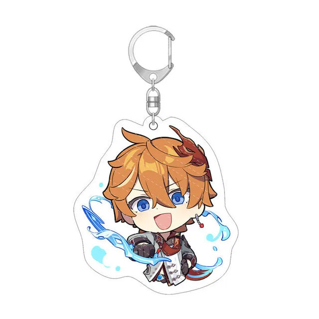 Genshin impact retailer keychains diluc xiangling kaeya paimon