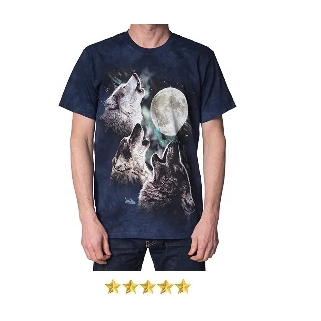 Camiseta Para Hombre De Algodón Con Estampado Lunar Cuello C 