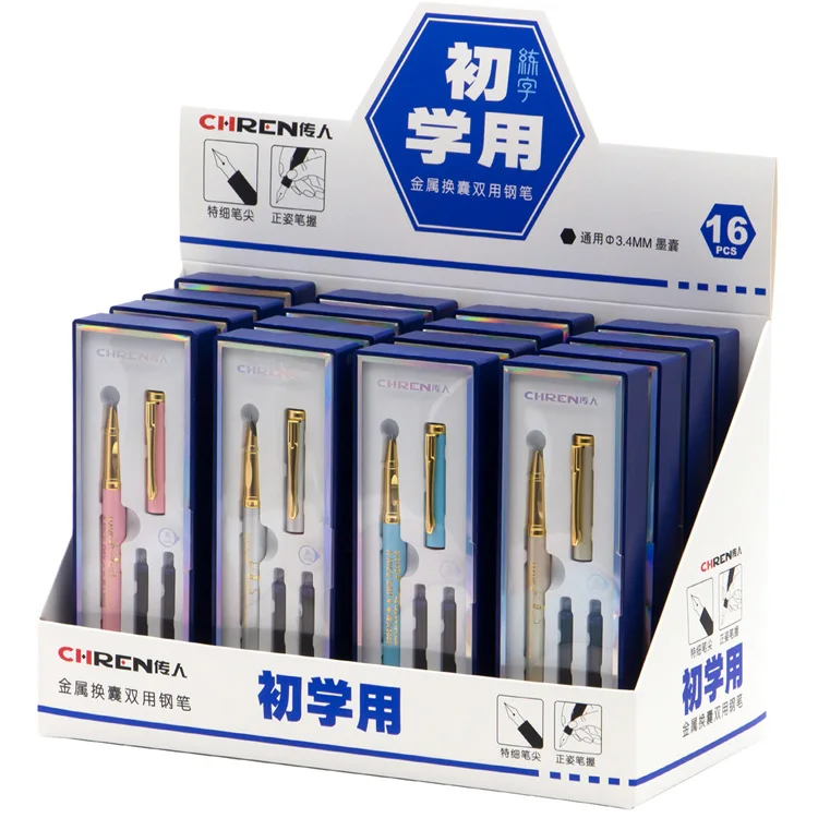 Elegant Silk Printing Carving Design Multi Colors Custom Logo CHREN Metal Fountain Pen