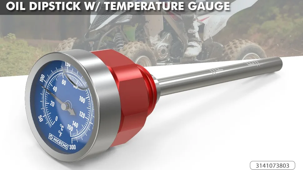 Nicecnc Oil Dipstick Level Gauge With Temperature Gauge For Yamaha