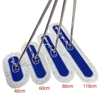 Factory Direct Best-Price Rectangle Shape 40CM Flat Mop Wet Mop with 120cm Square Steel Steel handle