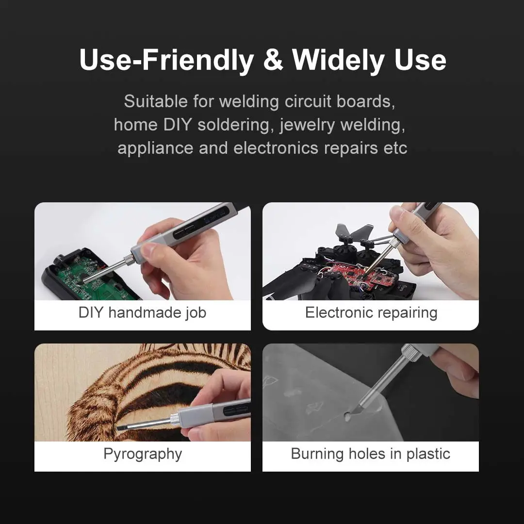 Intelligent Portable Soldering Iron Electric Soldering 65W Temp Control 8s Rapidly Heating up Electronic Welding Kit