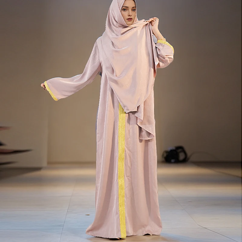 Hot Custom Premium Polyester Fabric Khimaar With Underdress Design Women's Abaya Khimar Set