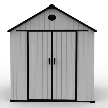 Plastic Outdoor Storage Shed With Floor 8'x8'ft, for Home/Backyard/Garden Tools/Lawn Mower/Bike Storage