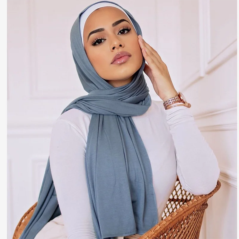 В наличии производители, однотонные хлопковые Джерси из мерсеризованного хлопка, мягкие женские хиджабы из модала, шарф 28 цветов, хиджаб мусульманский