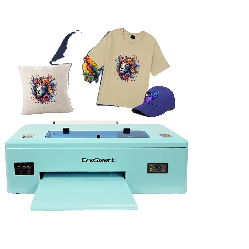 EraSmart Desktop A3 Digital Inkjet White Ink Mixing Heat Transfer DTF  Printer T-shirt Printing Machine