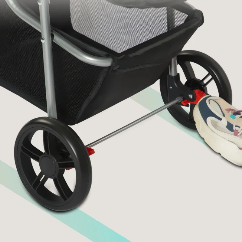Hot-selling 3 and 4 Wheels Folding Pet Stroller Carbon Steel Pet Travel Carrier Car Cat Dog Stroller Trolley with Cup Holder