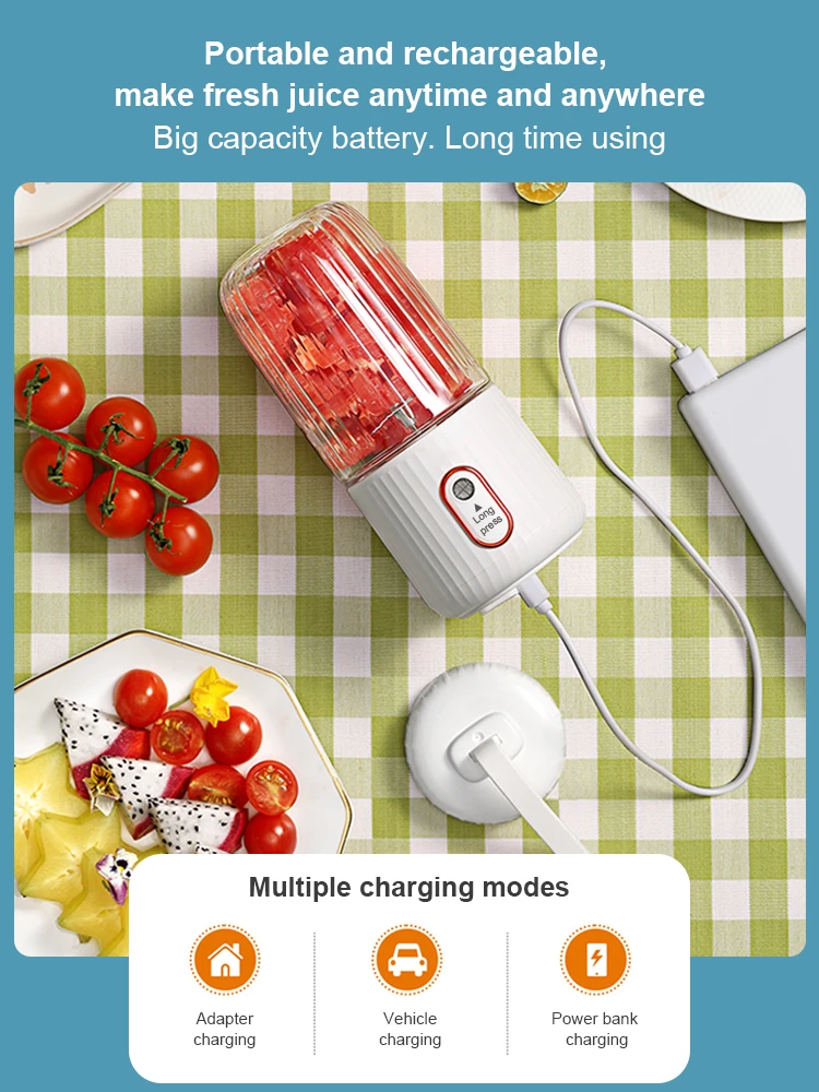Portable Juice Blender Electric Mini Orange Juicer Mini Portable Blender Cup Electric Fresh Fruit Juicer Electric Blender