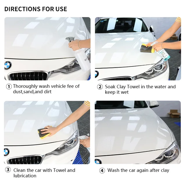 Clay Towel for Nano Coat Cloth Car Detailing Works Like Clay Bar Pure  Definition Cleaning Polishing Cloth Wash Mitt for